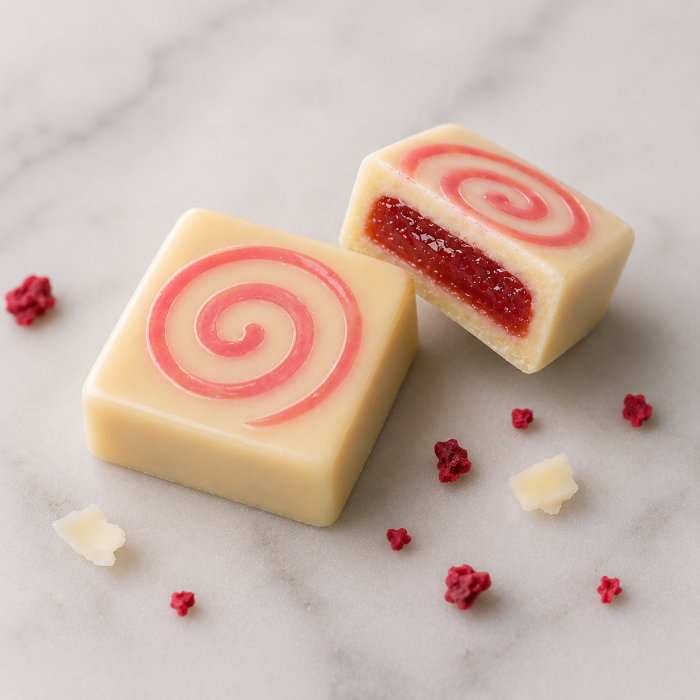Strawberry Ivory Swirl2 Strawberry Filled White Chocolate
